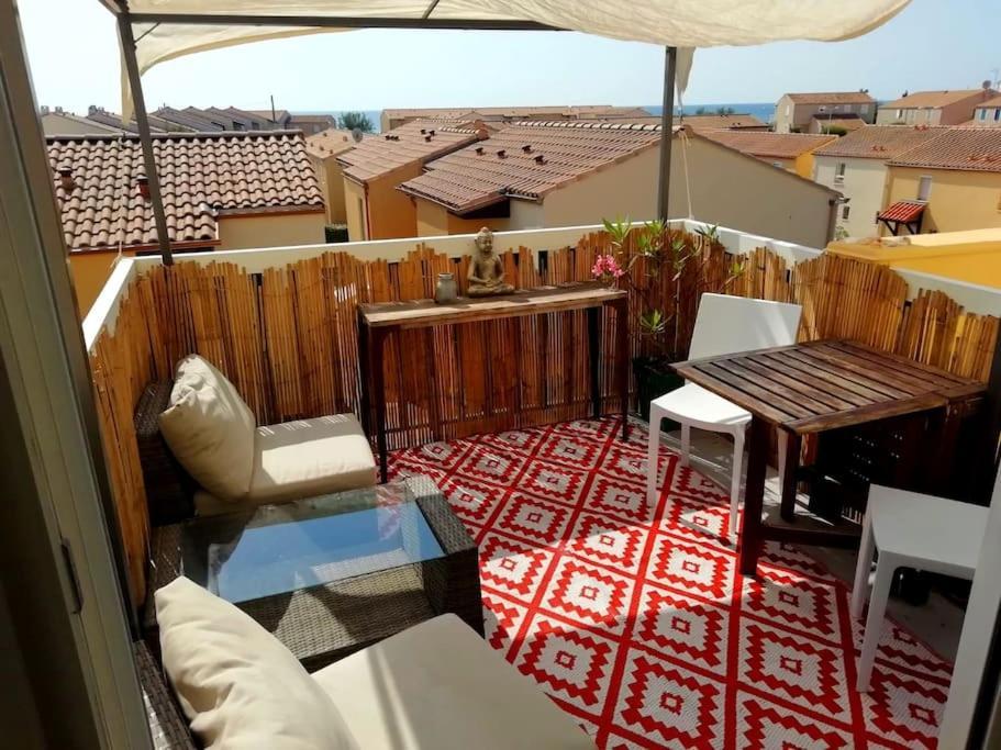 Appart 5P Terrasse Sud Vue Mer, Acces Direct Plage Frontignan Exterior photo